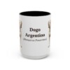 15oz-dogo-argentino-mug-latin-black-front 15oz Dogo Argentino Latin Mug, Black, front view