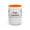 15oz-dogo-argentino-mug-latin-orange 15oz Dogo Argentino Latin Mug, Orange, front view
