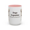 15oz-dogo-argentino-mug-latin-pink 15oz Dogo Argentino Latin Mug, Pink, front view