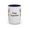 15oz-dogo-argentino-mug-navy 15oz Dogo Argentino Mug, Navy, front view