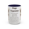 15oz Dogo Argentino Mug, Navy, front view
