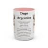 15oz Dogo Argentino Mug, Pink, front view