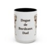 15oz Dogue de Bordeaux Dog Dad Mug, Black, front view