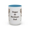 15oz Dogue de Bordeaux Dog Dad Mug, Light Blue, front view