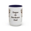 15oz Dogue de Bordeaux Dog Dad Mug, Navy, front view
