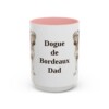 15oz Dogue de Bordeaux Dog Dad Mug, Pink, front view