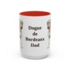 15oz Dogue de Bordeaux Dog Dad Mug, Red, front view