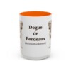 15oz Dogue de Bordeaux Latin Mug, Orange, front view