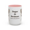 15oz Dogue de Bordeaux Latin Mug, Pink, front view