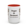 15oz Dogue de Bordeaux Latin Mug, Red, front view