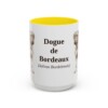 15oz Dogue de Bordeaux Latin Mug, Yellow, front view