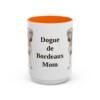 15oz Dogue de Bordeaux Dog Mom Mug, Orange, front view