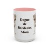 15oz Dogue de Bordeaux Dog Mom Mug, Pink, front view