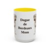15oz Dogue de Bordeaux Dog Mom Mug, Yellow, front view