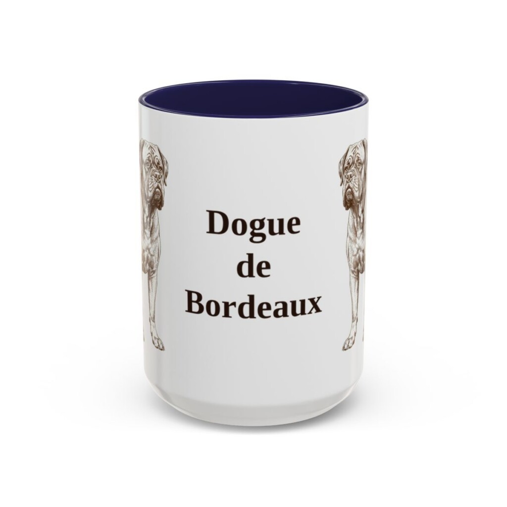 15oz-dogue-de-bordeaux-mug-navy 15oz Dogue de Bordeaux Mug, Navy, front view