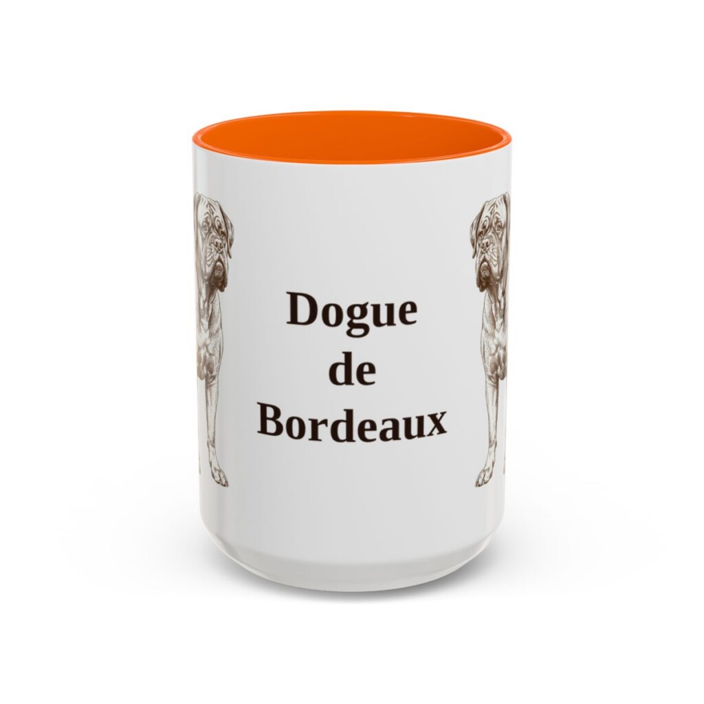 15oz-dogue-de-bordeaux-mug-orange 15oz Dogue de Bordeaux Mug, Orange, front view
