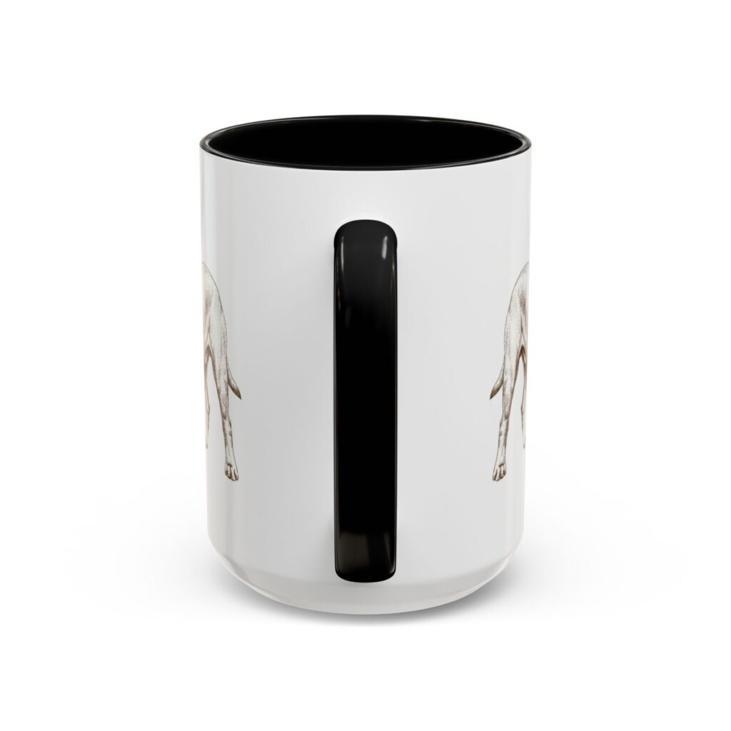 15oz Dogue de Bordeaux Mug, Black, back view