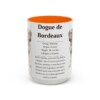15oz Dogue de Bordeaux Mug, Orange, front view