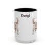 15oz Dorgi Mug, Black, front view