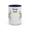 15oz Dorgi Dog Dad Mug, Navy, front view