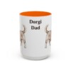 15oz Dorgi Dog Dad Mug, Orange, front view