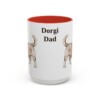 15oz Dorgi Dog Dad Mug, Red, front view