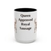 15oz Funny Dorgi Mug, Black, front view