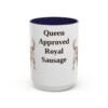 15oz Funny Dorgi Mug, Navy, front view