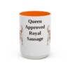 15oz Funny Dorgi Mug, Orange, front view