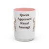 15oz Funny Dorgi Mug, Pink, front view