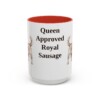 15oz Funny Dorgi Mug, Red, front view