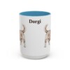 15oz Dorgi Mug, Light Blue, front view