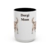 15oz Dorgi Dog Mom Mug, Black, front view