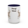 15oz Dorgi Dog Mom Mug, Navy, front view