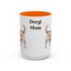 15oz Dorgi Dog Mom Mug, Orange, front view