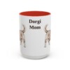 15oz Dorgi Dog Mom Mug, Red, front view