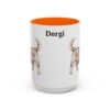 15oz Dorgi Mug, Orange, front view