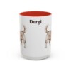 15oz Dorgi Mug, Red, front view