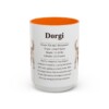 15oz Dorgi Mug, Orange, front view