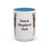 15oz Dutch Shepherd Dog Dad Mug, Light Blue, front view