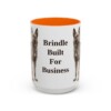 15oz Funny Dutch Shepherd Mug, Orange, front view
