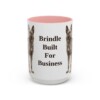 15oz Funny Dutch Shepherd Mug, Pink, front view