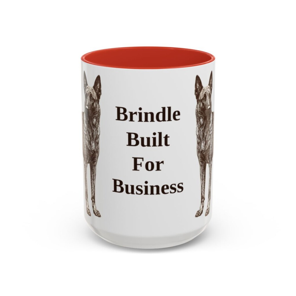 15oz Funny Dutch Shepherd Mug, Red, front view
