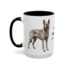 15oz Dutch Shepherd Latin Mug, Black, left side view