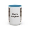 15oz Dutch Shepherd Mug, Light Blue, front view