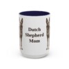 15oz-dutch-shepherd-mug-mom-navy 15oz Dutch Shepherd Dog Mom Mug, Navy, front view