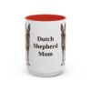 15oz-dutch-shepherd-mug-mom-red 15oz Dutch Shepherd Dog Mom Mug, Red, front view