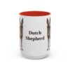 15oz Dutch Shepherd Mug, Red, front view