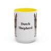 15oz Dutch Shepherd Mug, Yellow, front view