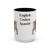 15oz English Cocker Spaniel Mug, Black, front view